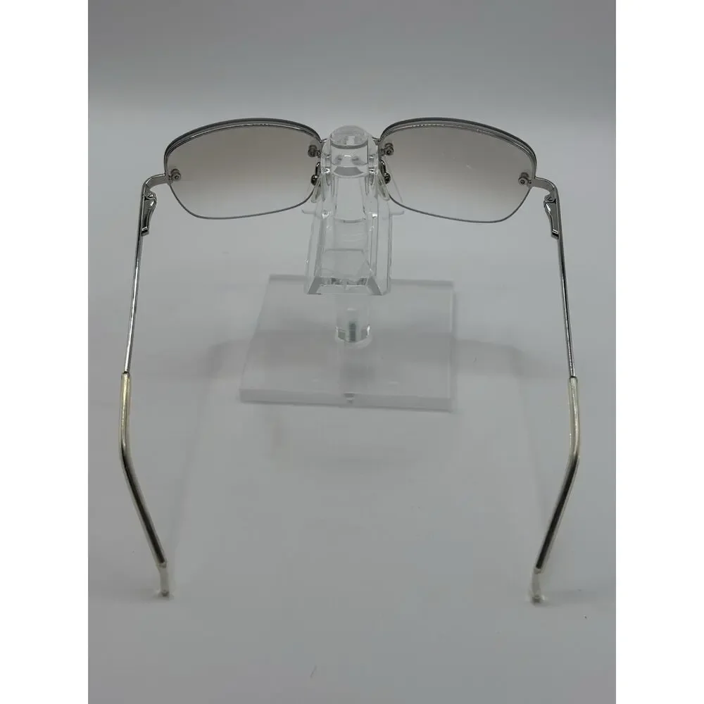 Ralph Lauren 973/S 010 Clear Silver Semi Rimless Sunglasses Vintage Y2K 52-18